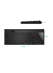 Rapoo K2800 Wireless Keyboard with Touchpad Arabic, Black