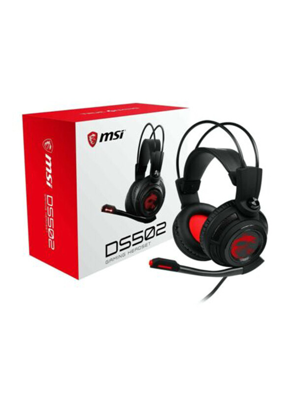 

Multiple MSI DS502 Wired Gaming Headset with Microphone, Red/Black