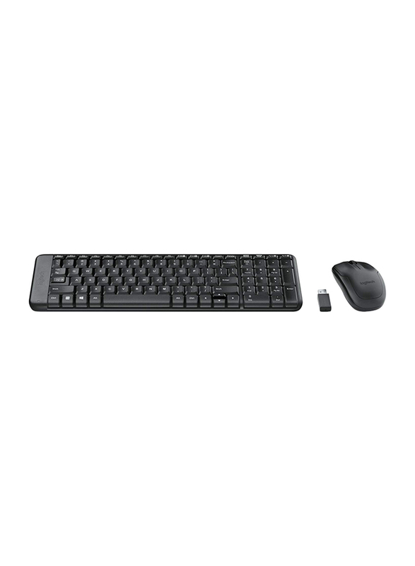 Logitech MK220 Wireless English Keyboard and Mouse Combo, Black