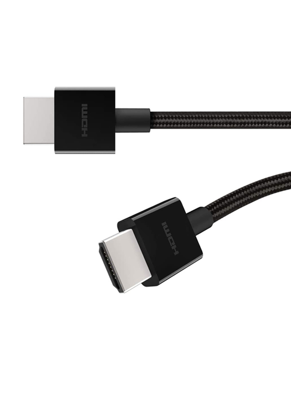 Belkin 1-Meter Braided Ultra HD HDMI Display Cable, High Speed HDMI to HDMI, Black