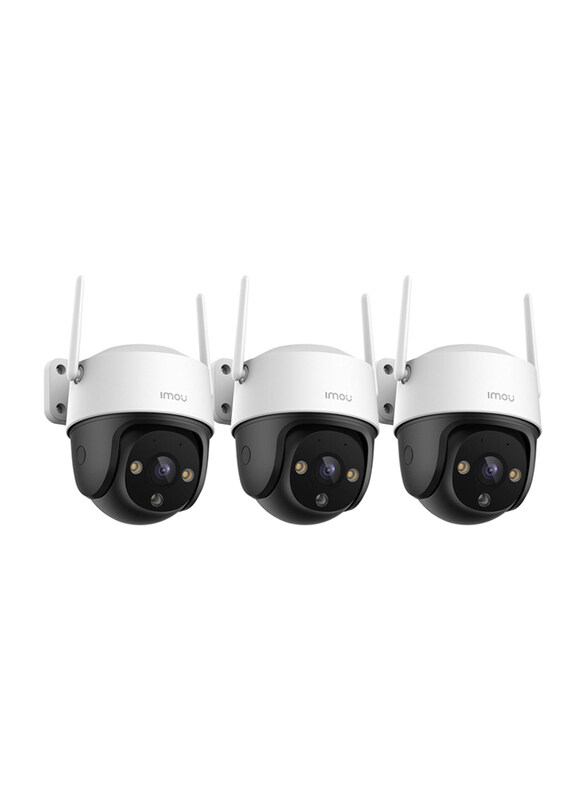 

Imou IPC-S41FEN Human Detection Camera Kit with Smart Color Night Vision & 360° Coverage, 3 Pieces, White