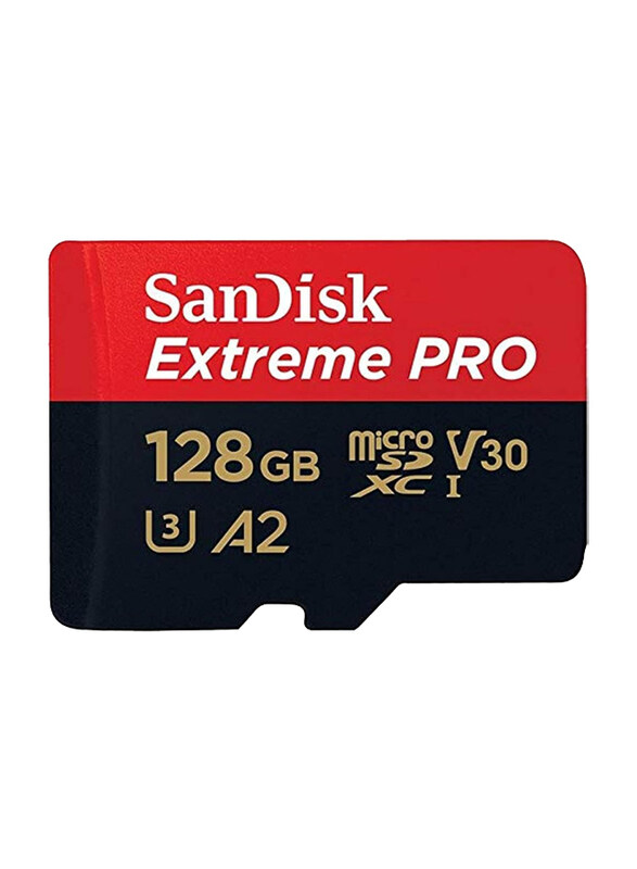 

SanDisk 128GB Extreme PRO microSDXC UHS-I 170MB/s Memory Card with Adapter, Red/Black