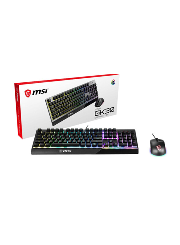 

Multiple MSI Vigor GK30 Wired RGB Mechanical Gaming Keyboard with Mouse, Red/Black