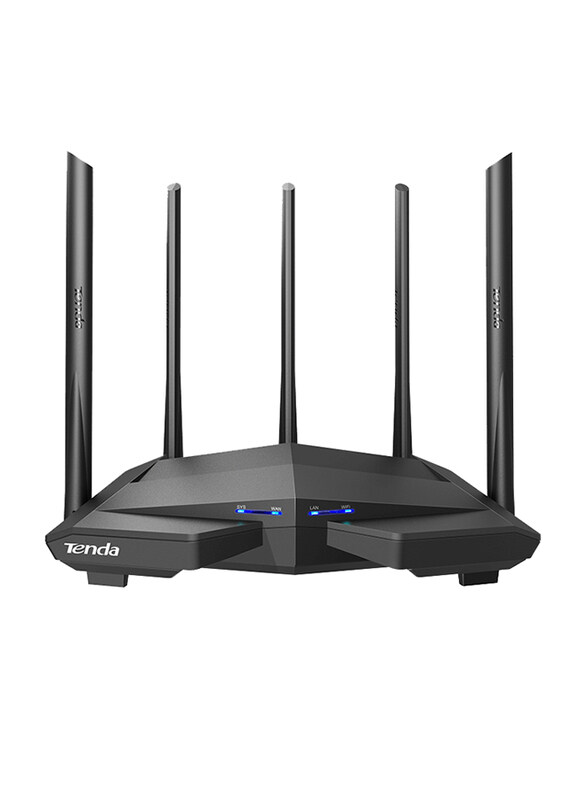 

Tenda AC11 Dual Band Gigabit WiFi Router, AC1200, Black