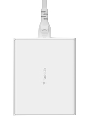 Belkin 4-Ports USB GaN Desktop Charger with Intelligent Power Sharing, 108W, White