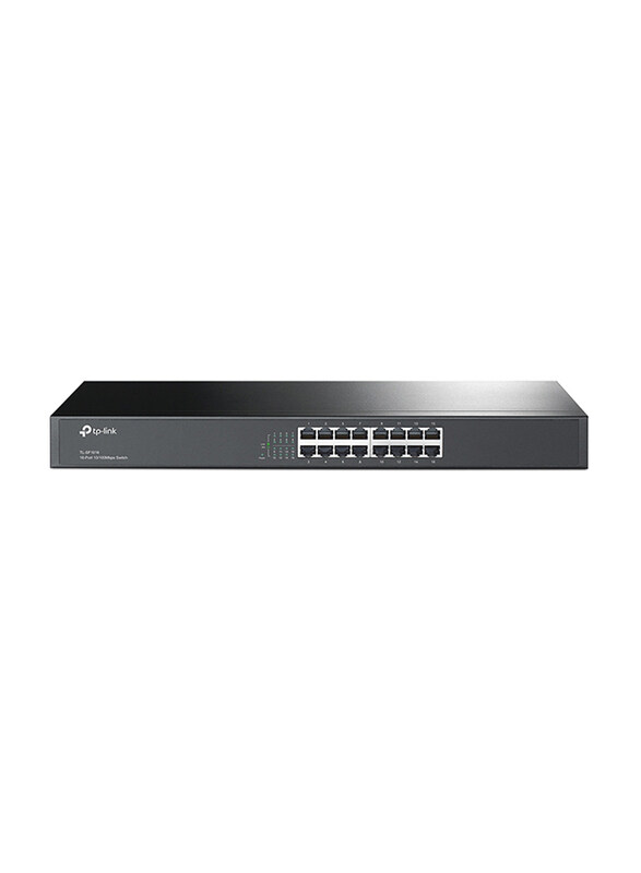 

TP-Link 16-Port 10/100Mbps Rackmount Switch, TL-SF1016, Black