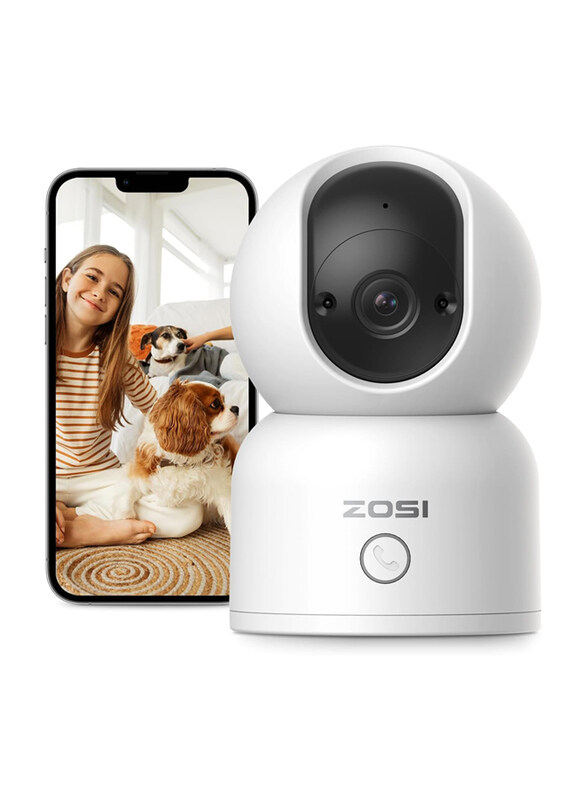 

Zosi C518 2K 3MP Pan/Tilt 360° Security Camera, White