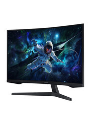 Samsung 32 Inch Odyssey G5 G55C QHD Curved Gaming Monitor, LS32CG552EMXUE, Black, Middle East Version