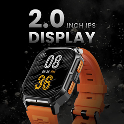 Hifuture Ultra 3 2 Inch Smartwatch with Bluetooth Calling & Heart Rate Monitor, Orange