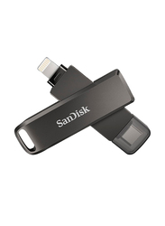 Sandisk 256GB iXpand Flash Drive Luxe for iPhone and USB Type-C Devices, Black