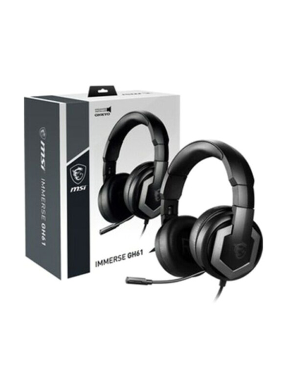 

Multiple MSI Immerse Wired Gaming Headset, GH61, Black/Grey