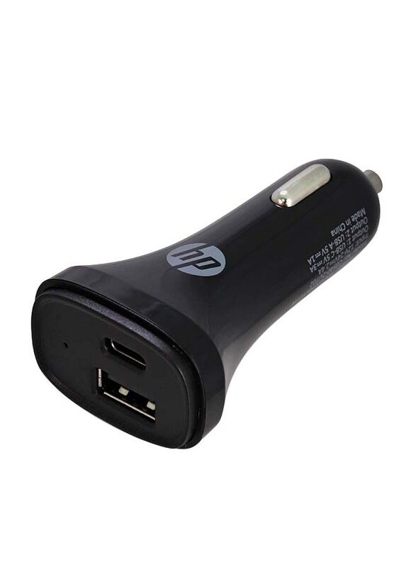 

HP Qualcomm Quick Car Charger, USB-C & USB-A 4.0A, Black