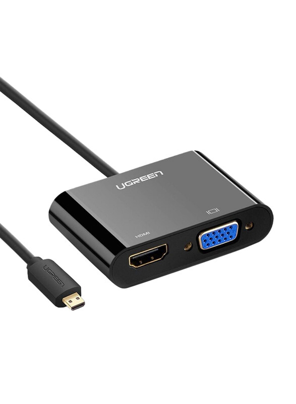 Ugreen Micro HDMI to VGA with HDMI Converter, Black