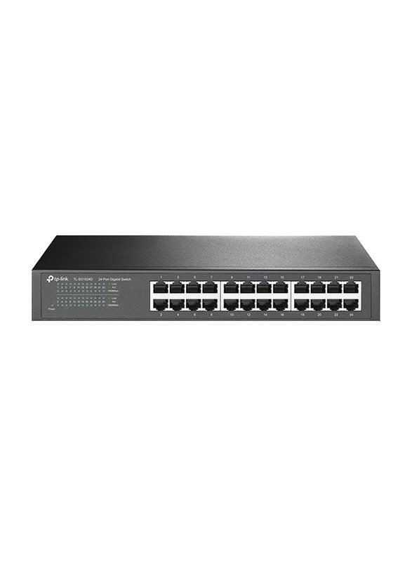 

TP-Link TL-SG1024D 24-Port Gigabit Desktop Rackmount Switch, Black