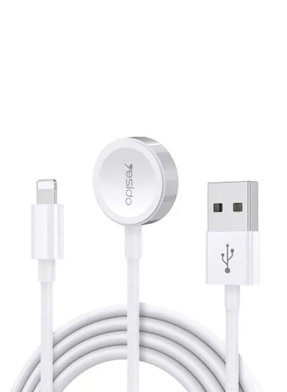 

Yesido 2 in 1 Wireless Charger with Lightning Cable, White