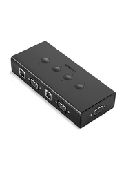 Ugreen 4-Port USB KVM Switch Box for PC/Laptop, Black