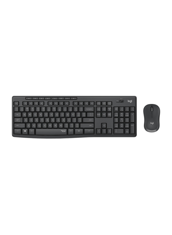 Logitech Mk295 Wireless English Keyboard and Mouse Combo, Black