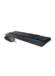 Rapoo NX2000 Wired Arabic Keyboard and Mouse, Black