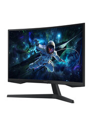 Samsung 27 Inch Odyssey G5 G55C Curved QHD Gaming Monitor, LS27CG552EMXUE, Black, Middle East Version