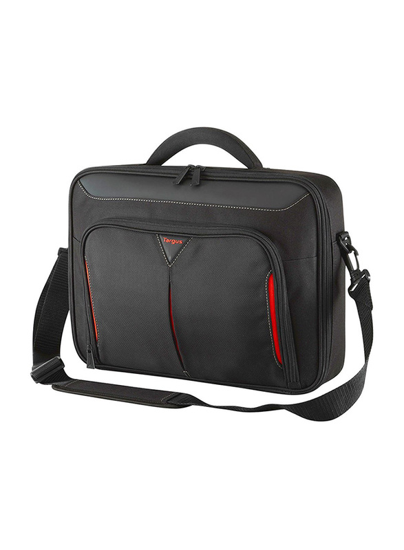 Targus Classic+ 14-Inch Clamshell Case Messenger Laptop Bag, Black