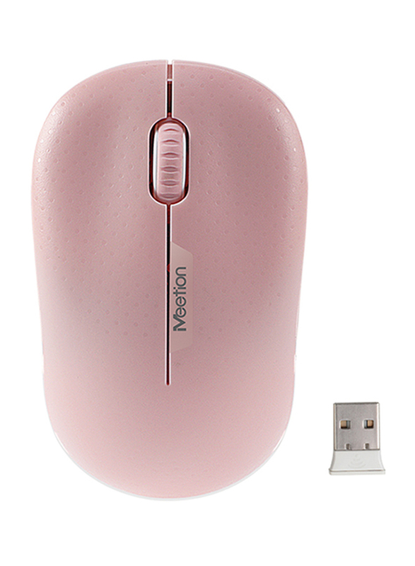 Meetion R545 Wireless Optical Mouse, Pink