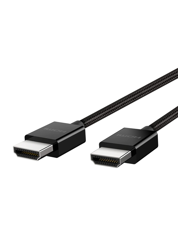 Belkin 1-Meter Braided Ultra HD HDMI Display Cable, High Speed HDMI to HDMI, Black