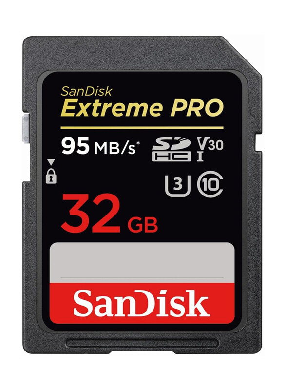 

SanDisk 32GB Extreme PRO UHS-I 95MB/s SDHC Memory Card, Black