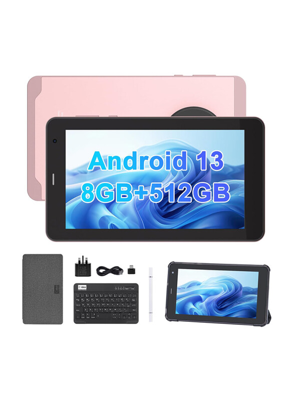 

C idea CM518 Pro 512GB Pink 7-Inch Tablet, 8GB RAM, 5G