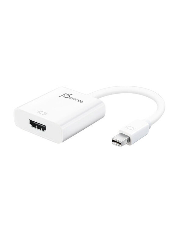 

j5create JDA152 HDMI Adapter, Mini Display Port to HDMI, White