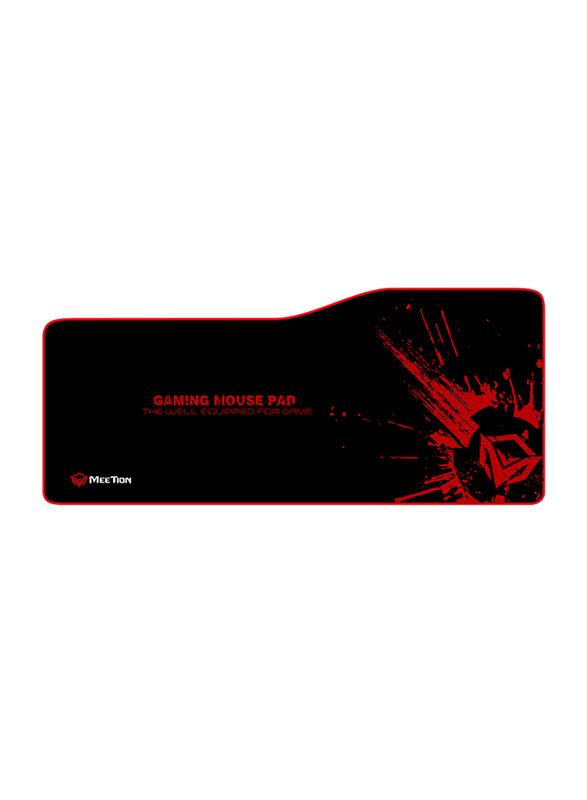 Meetion P100 Large Extended Gamer Desk Gaming Mouse Pad, Black\Red