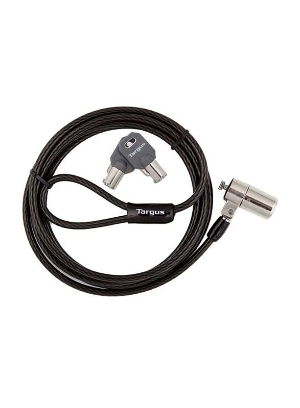 

Targus Defon T-Lock Keyed Cable Lock for Laptops, Black/Silver