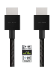 Belkin 1-Meter Braided Ultra HD HDMI Display Cable, High Speed HDMI to HDMI, Black