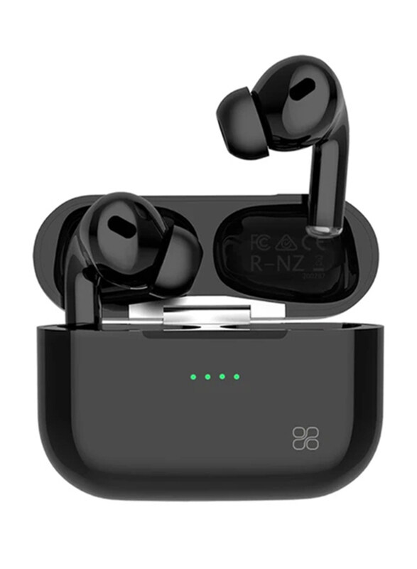 

Promate Harmoni Sleek True Wireless/Bluetooth 5.0 In-Ear Earbuds with Mic & 240mAh Charging Case, Black