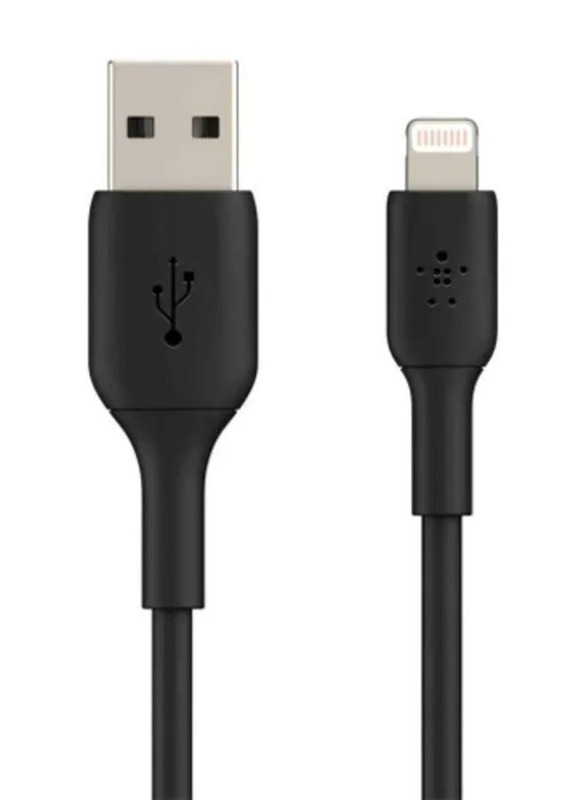 Belkin 3-Meters PVC A-lTG Lightning Cable, USB Type A to Lightning for iPhone, iPad, AirPods, Black