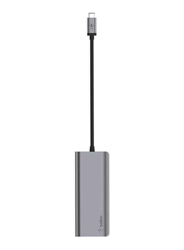 Belkin USB C Hub 6-in-1 MultiPort Adapter USB Hub, Silver