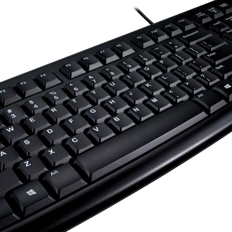 Logitech K120 Wired English Keyboard, Black