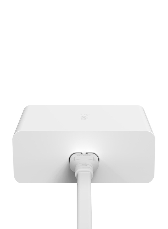 Belkin 4-Ports USB GaN Desktop Charger with Intelligent Power Sharing, 108W, White
