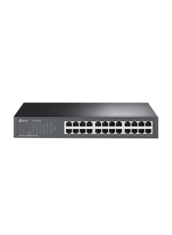 

TP-Link 24-Port 10/100Mbps Rackmount Switch, TL-SF1024D, Black