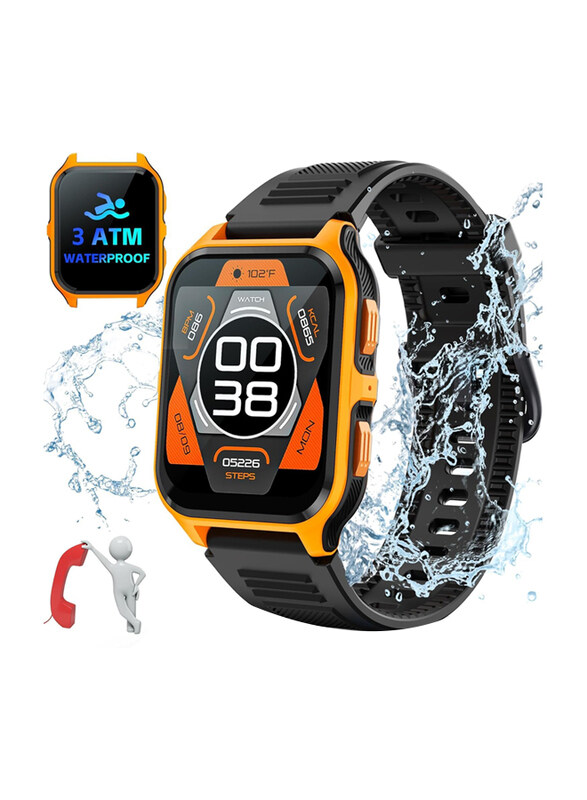 

Nalacal 1.83 Inch 3ATM Waterproof Fitness Tracker Smartwatch, Black