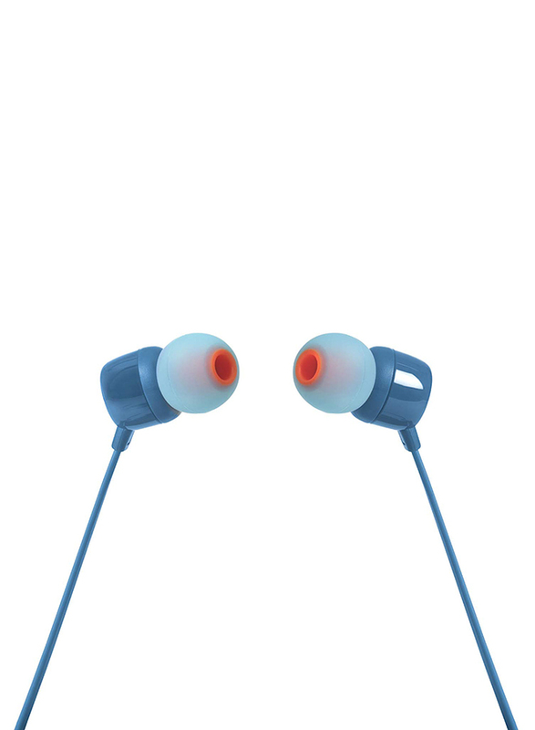 JBL Tune 110 3.5mm Jack In-Ear Earphones with Mic, Blue