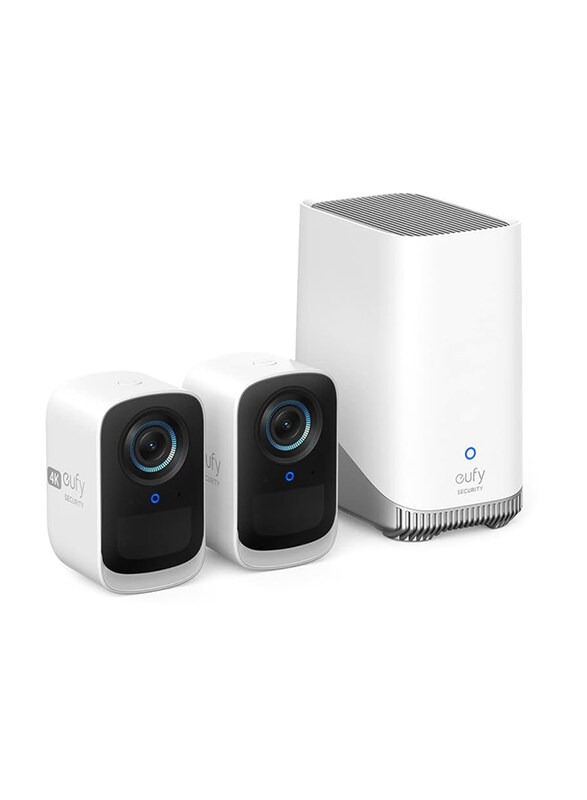 

Eufy Security S300 EufyCam 3C 2-Cam 4K Wireless Security Camera, White