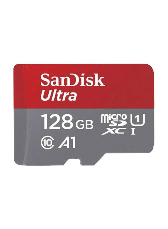 

Sandisk 128GB UHS-I microSDXC Memory Card, 140MB/s, GN6MN, Grey/Red