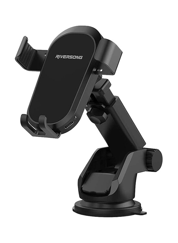 

Riversong PowerClip+ CH07 Car Holder with Fast Wireless Charging, Black