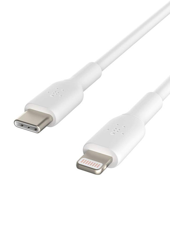 Belkin 1-Meter Boost Charge Lightning Cable, Lightning to USB Type-C for iPhone, iPad, Air Pods, White