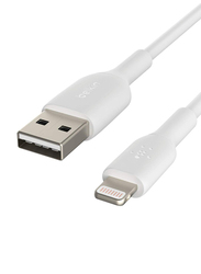 Belkin 1-Meter PVC A-lTG Lightning Cable, USB Type A to Lightning for iPhone, iPad, AirPods, White