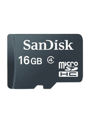 SanDisk 16GB Class 4 MicroSDHC Flash Memory Card, Black