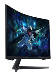 Samsung 32 Inch Odyssey G5 G55C QHD Curved Gaming Monitor, LS32CG552EMXUE, Black, Middle East Version