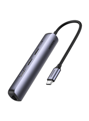 Ugreen Slim 5-in-1 USB Hub, USB Type C to Multiple Type, Grey