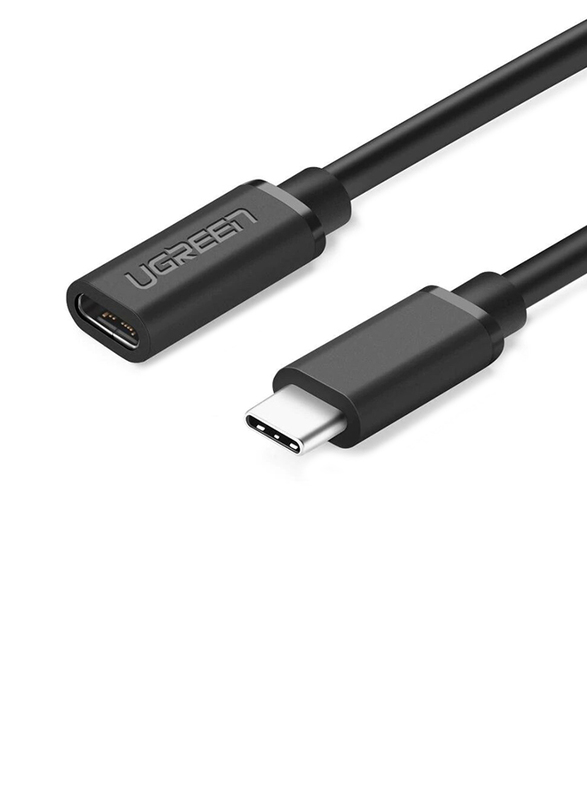 Ugreen 0.5-Meters Extension Cable, USB Type C Male to Female, Black