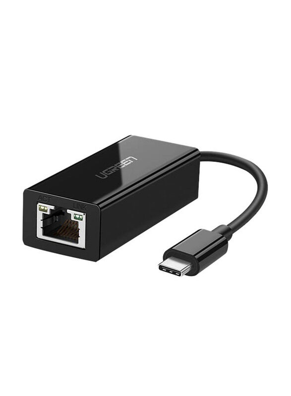 

Ugreen RJ45 10/100/1000Mbps Ethernet Adapter, RJ45 to USB Type-C for Network Devices, Black